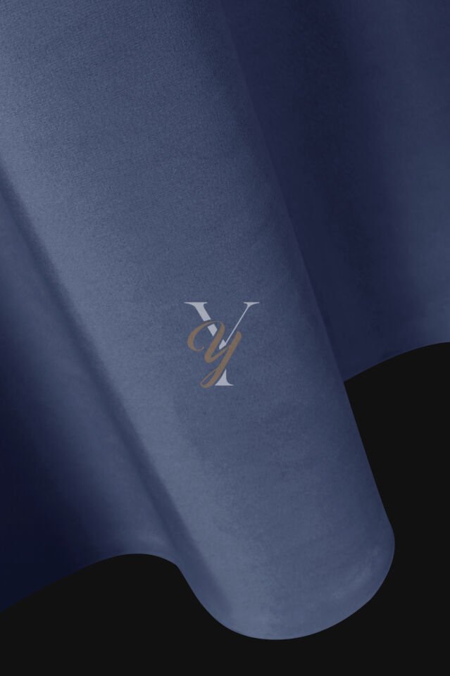 İpek Kadife Fon Perde V-16 Kraliyet Mavisi