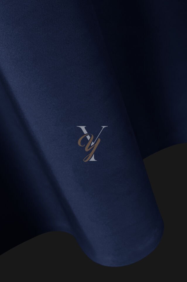 İpek Kadife Fon Perde V-17 Lacivert