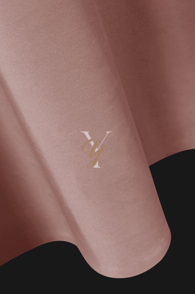 İpek Kadife Fon Perde V-20 Pembe