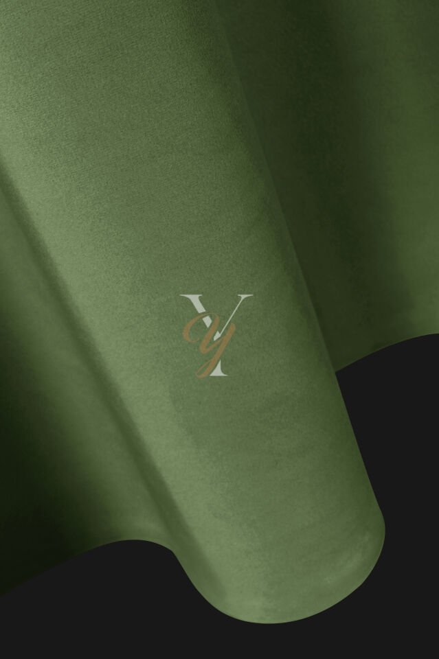 İpek Kadife Fon Perde V-24 Fıstık Yeşili