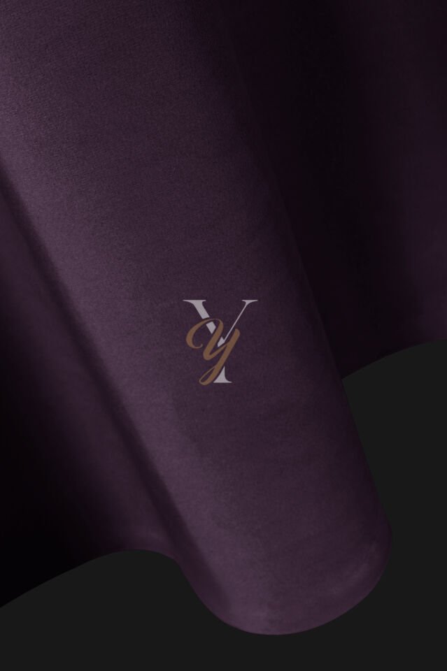 İpek Kadife Fon Perde V-28 Mor