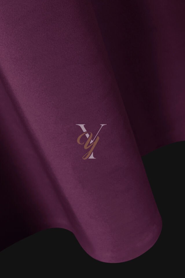 İpek Kadife Fon Perde V-29 Eflatun