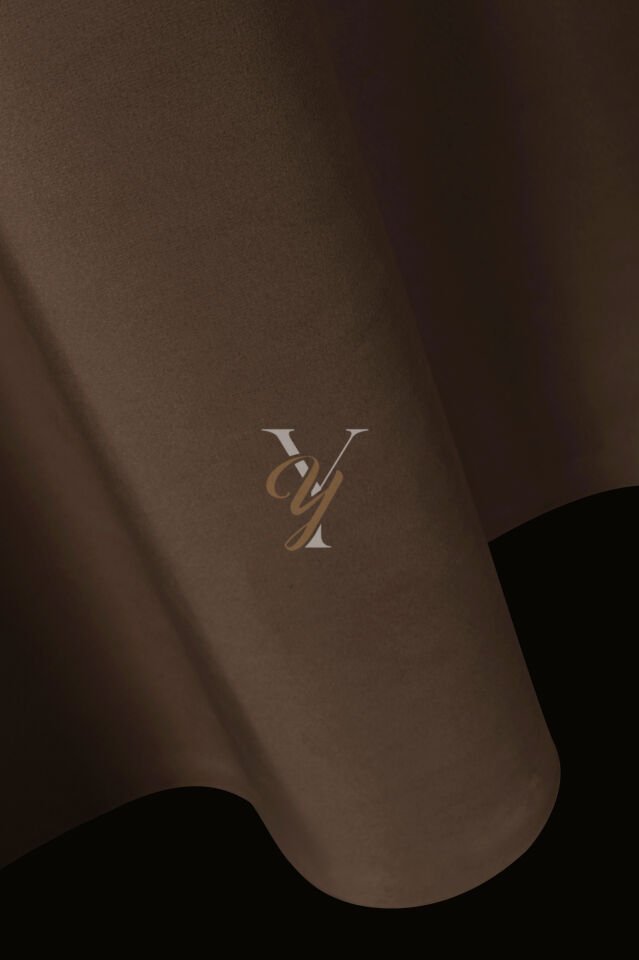 İpek Kadife Fon Perde V-35 Mocha