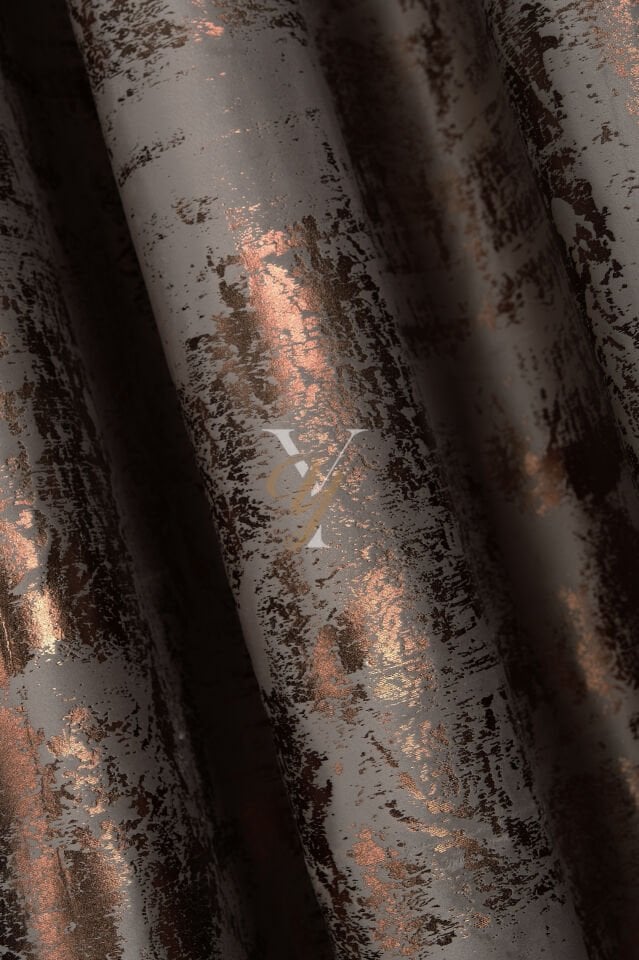 Varak Kadife Fon Perde V-509 Vizon Bakır