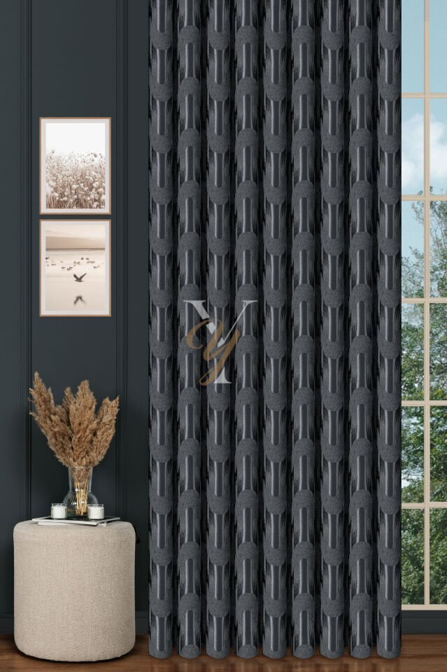 Okyanus Fon Perde 201183 V-34527 Koyu Gri Top Seçimi