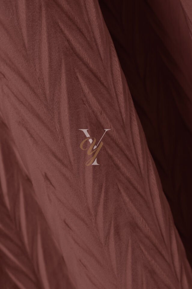 İthal Kadife Fon Perde Plise 01 V-320 Pembe