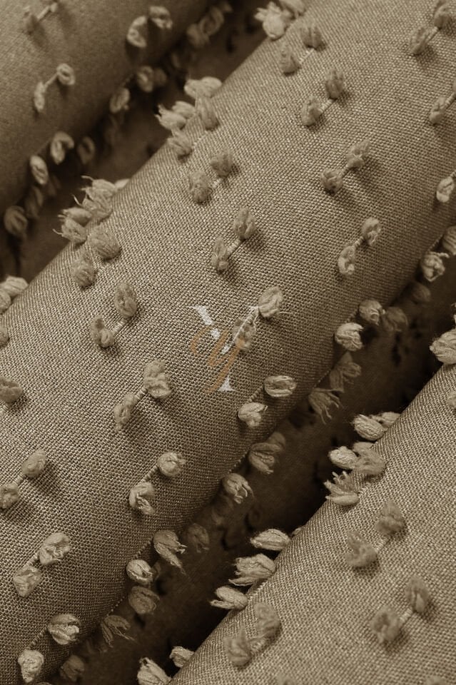 Linda Fon Perde V-6002-S Sütlü Kahve Simli