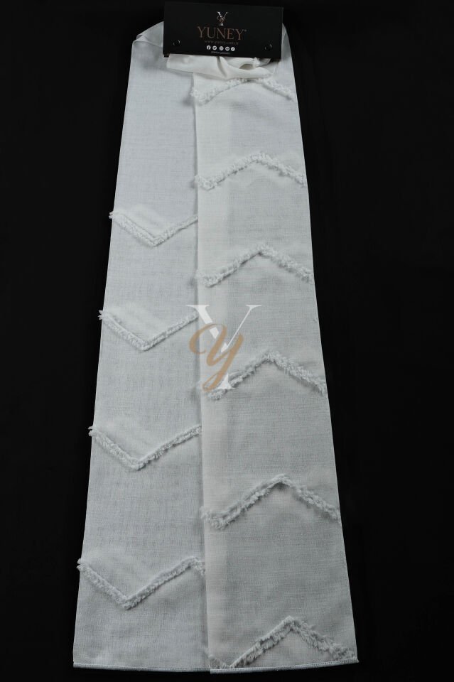 Ahenk Yarım Tül Perde V-Ekru Top Seçimi