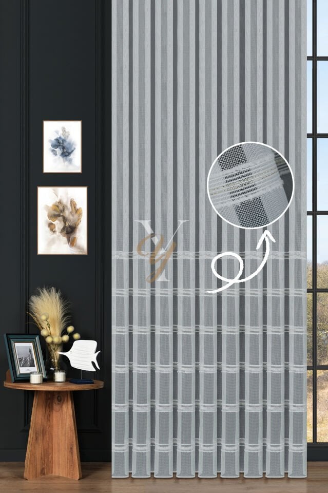9205 Tül Perde V-03 Gold