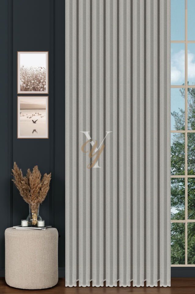 Piezzo Sedef Tül Perde V-Bej