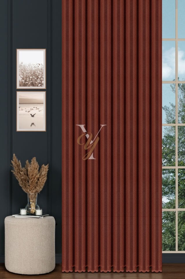 Piezzo Sedef Tül Perde V-Taba