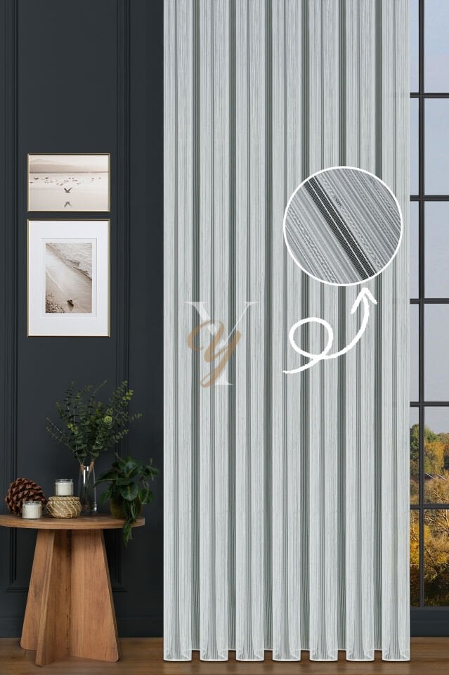 Azra Tül Perde V-Gümüş