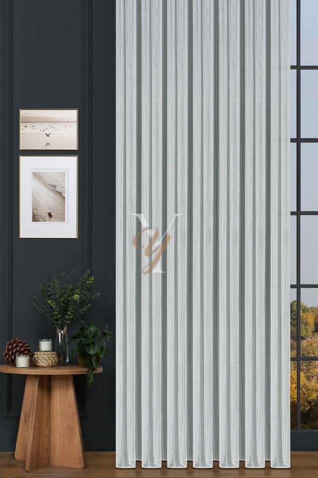 Azra Tül Perde V-Gümüş