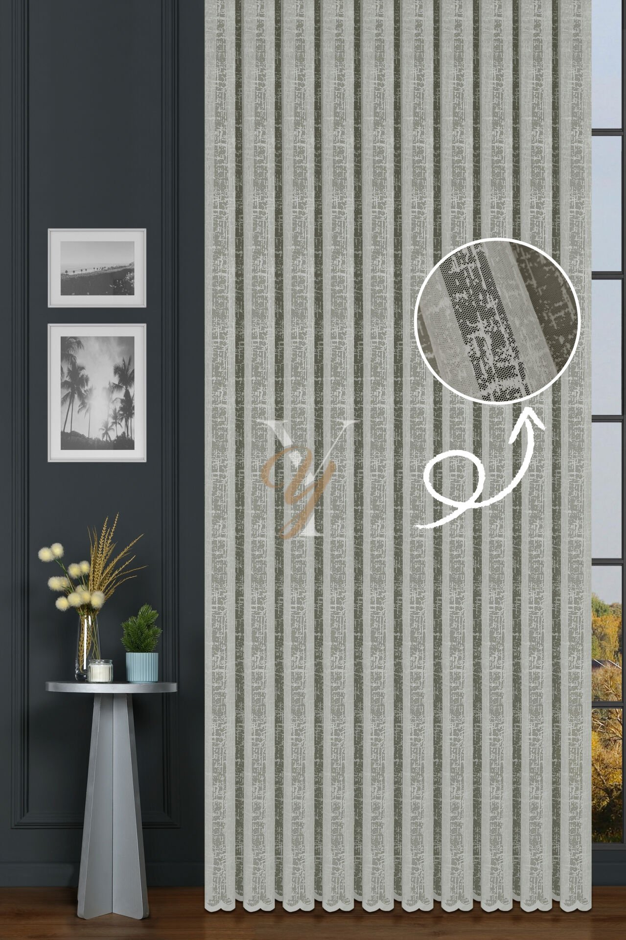 Petek Kdk Tül Perde 710 V-Krem