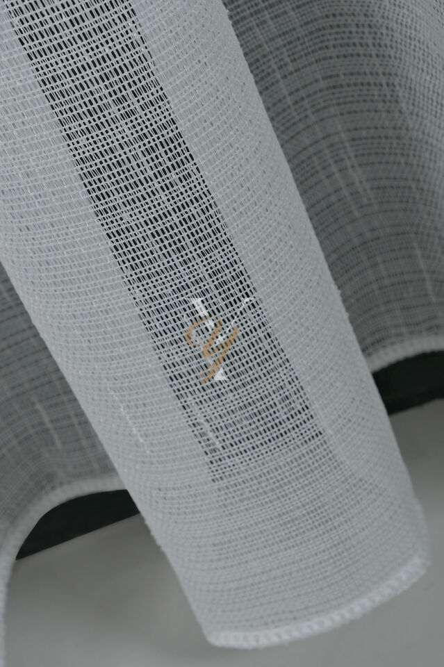 5501 Tül Perde V-01 Ekru Kesim