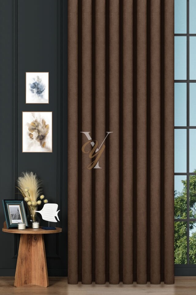 Petek Fon Perde V-1015 Kahverengi