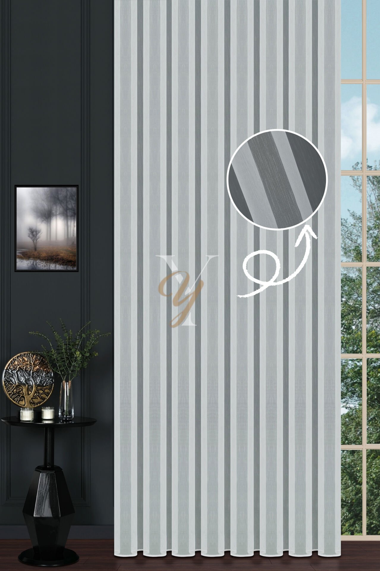 Elif 1204 Tül Perde V-Ekru ( TTM )