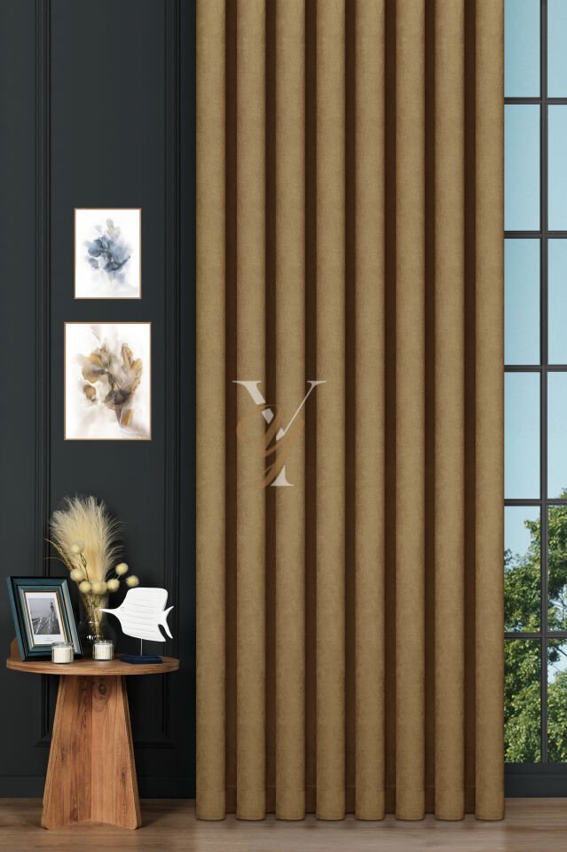 Petek Fon Perde V-1018 Altın