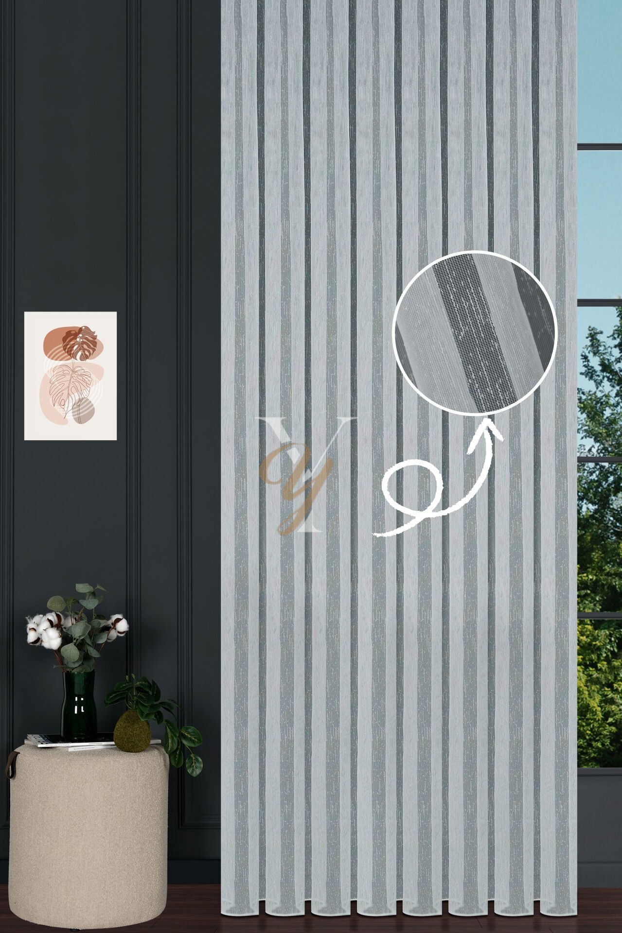 Elif 1212 Tül Perde V-Ekru ( Şantuk )