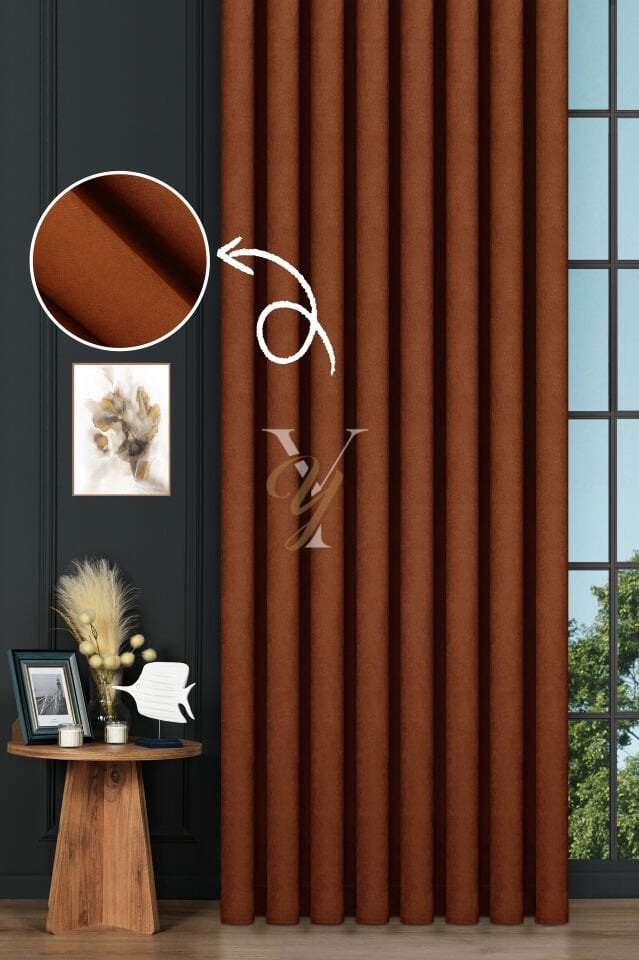 Petek Fon Perde V-1021 Nar Çiçeği