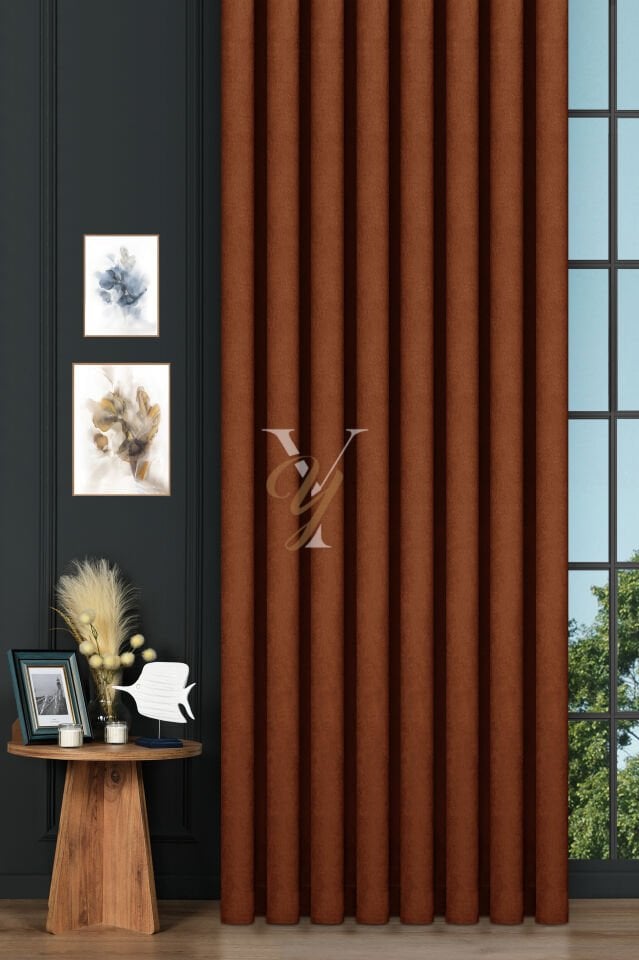 Petek Fon Perde V-1021 Nar Çiçeği