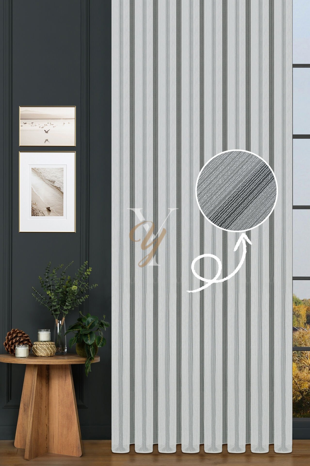 Elif 1226 Tül Perde V-Ekru