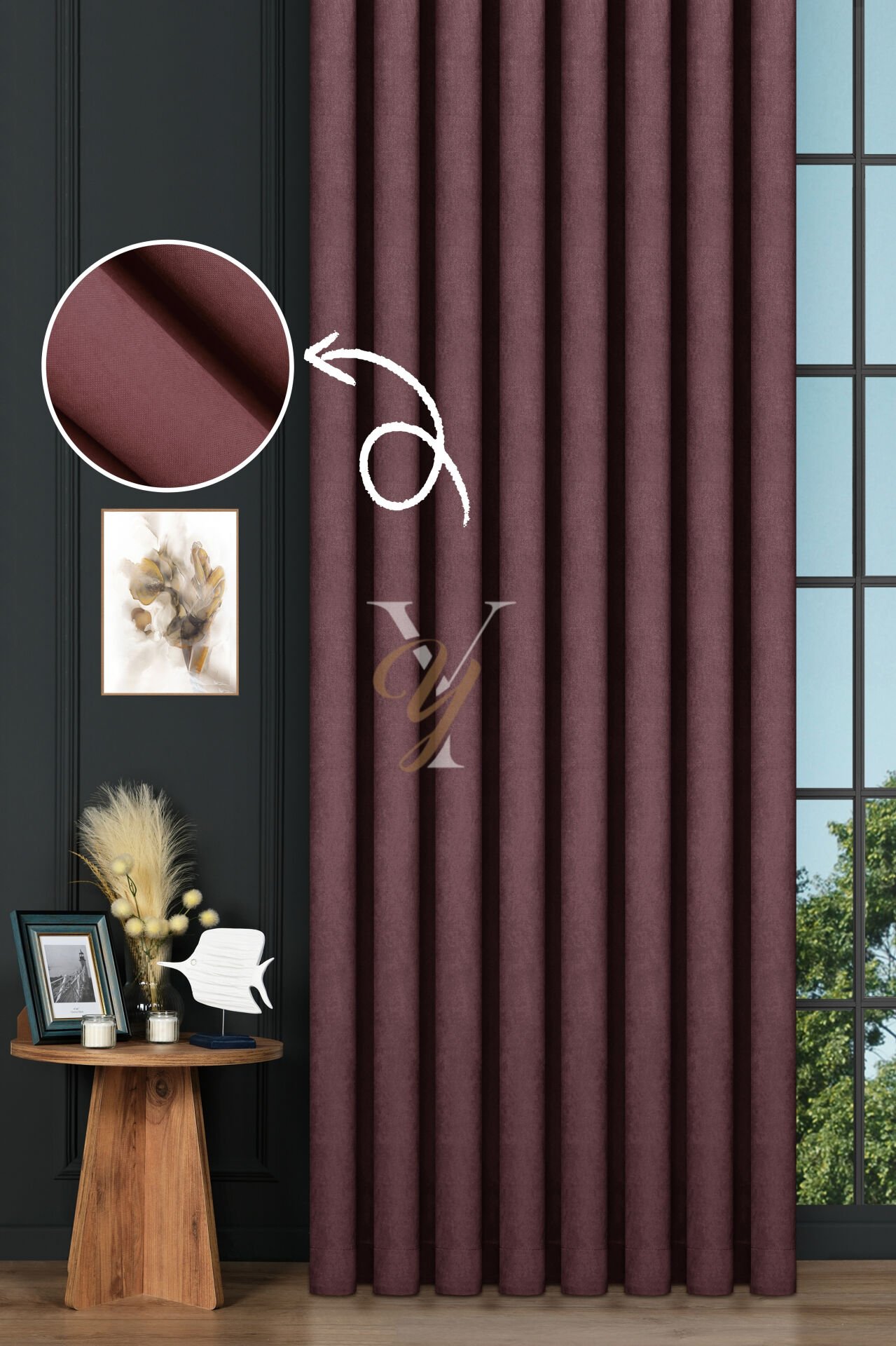 Petek Fon Perde V-1024 Gül Kurusu