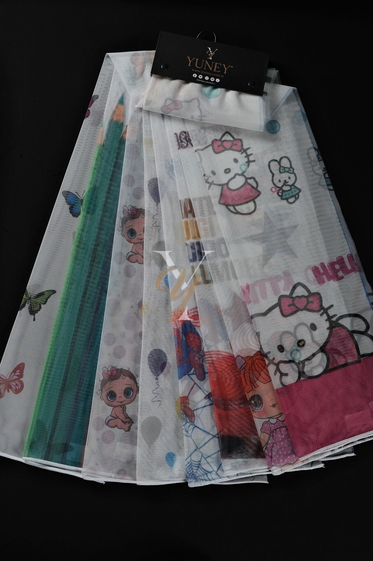 Baskılı Kurşunlu Grek Tül Perde Çocuk Kartela