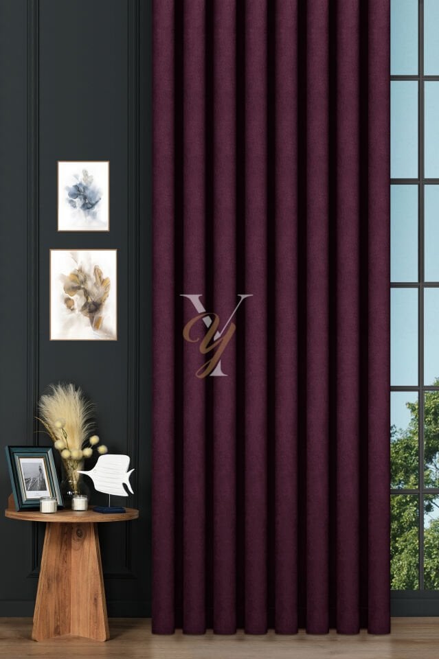 Petek Fon Perde V-1027 Koyu Mor