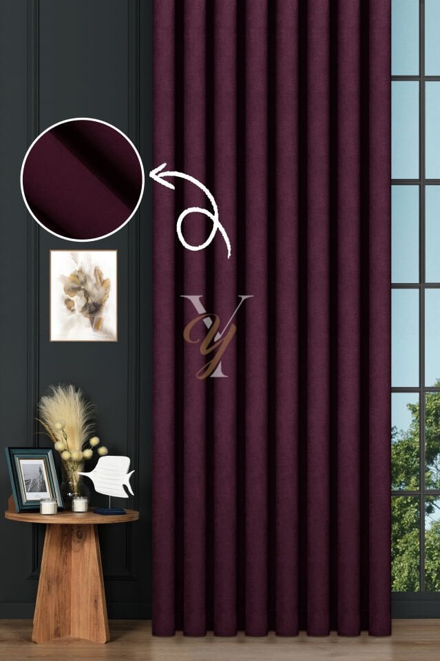 Petek Fon Perde V-1027 Koyu Mor