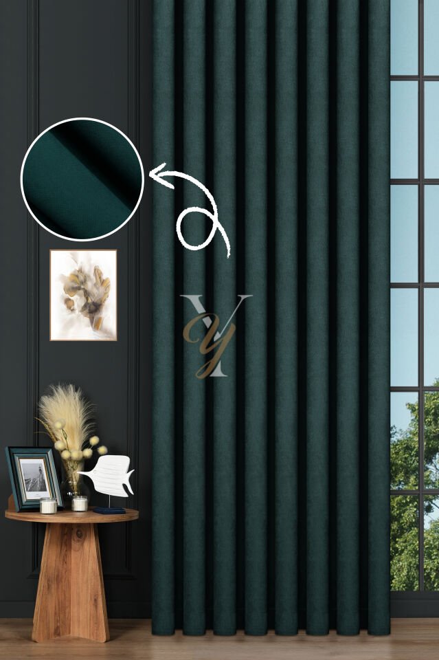 Petek Fon Perde V-1035 Koyu Yeşil