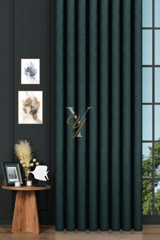 Petek Fon Perde V-1035 Koyu Yeşil