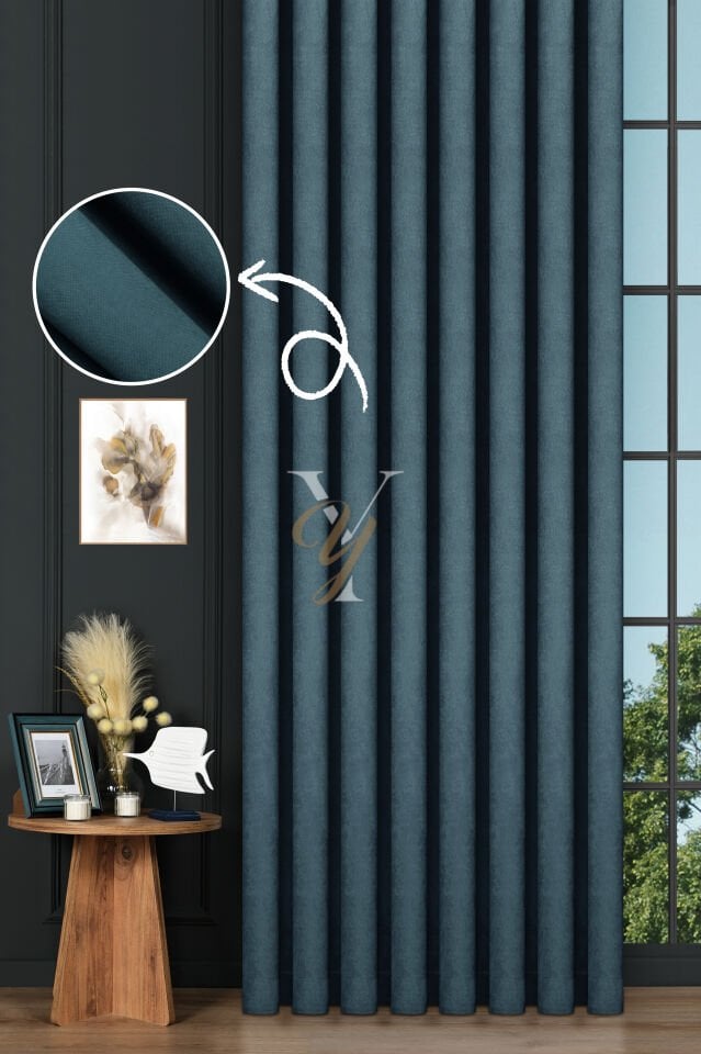 Petek Fon Perde V-1036 Mavi