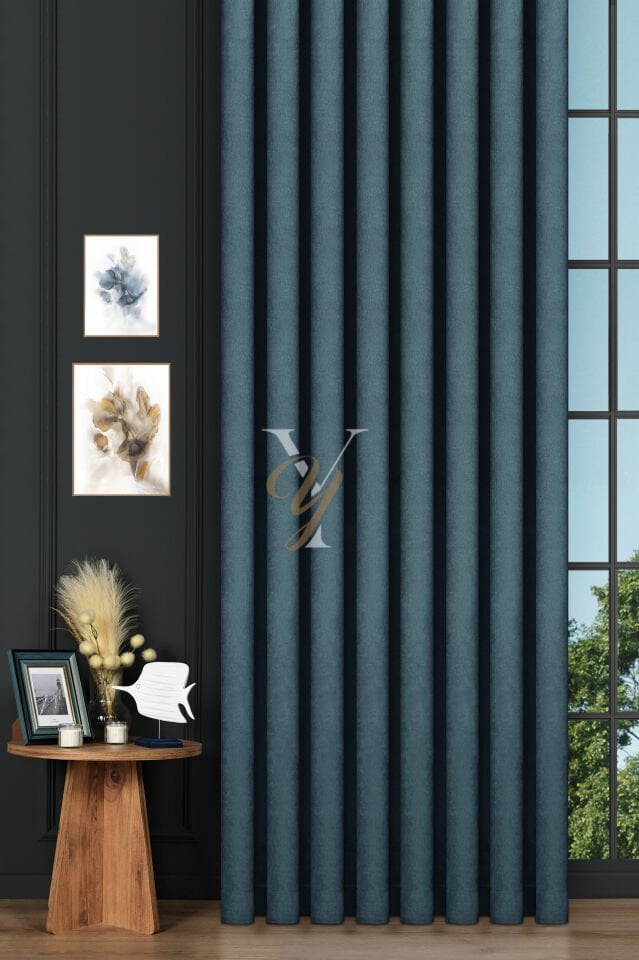 Petek Fon Perde V-1036 Mavi