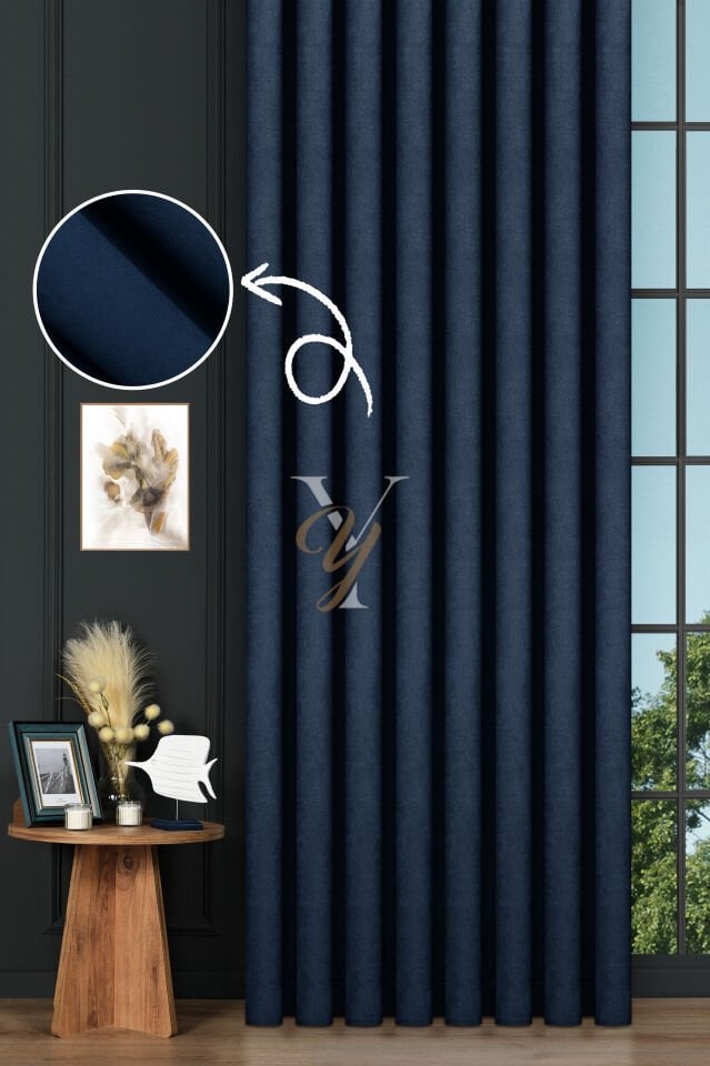 Petek Fon Perde V-1037 Saks Mavisi