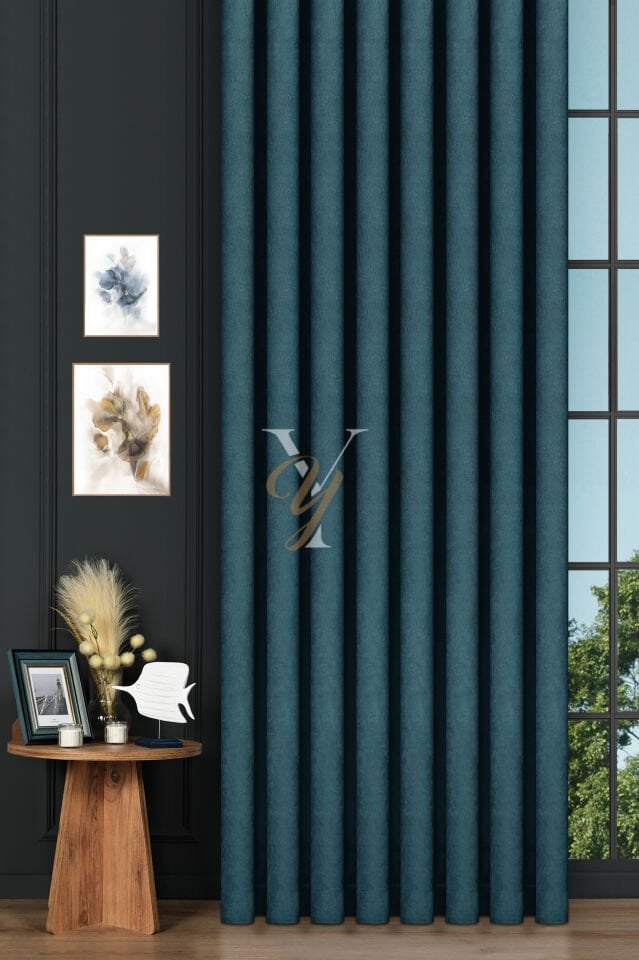 Petek Fon Perde V-1040 Turkuaz