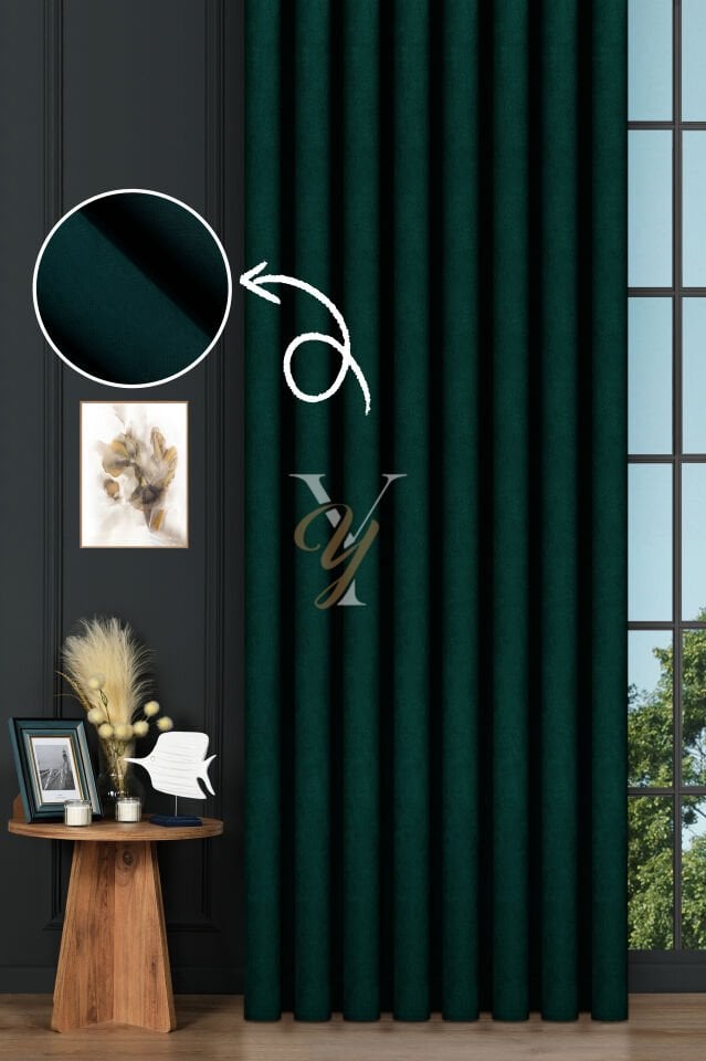 Petek Fon Perde V-1041 Petrol Yeşili