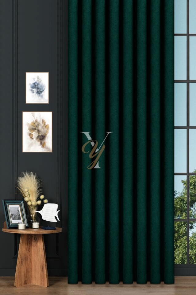 Petek Fon Perde V-1041 Petrol Yeşili