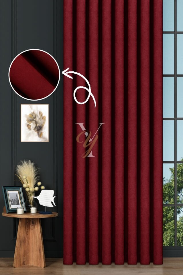 Petek Fon Perde V-1042 Kırmızı
