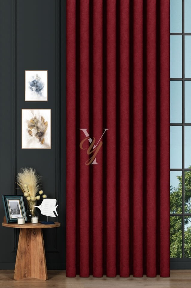 Petek Fon Perde V-1042 Kırmızı