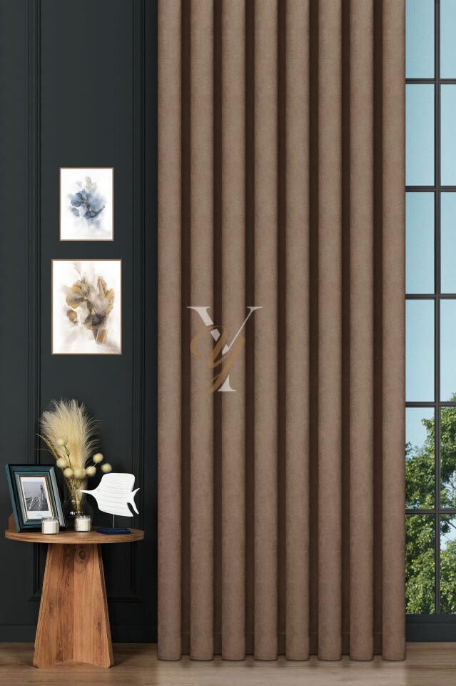 Petek Fon Perde V-1011 Mocha Kesim