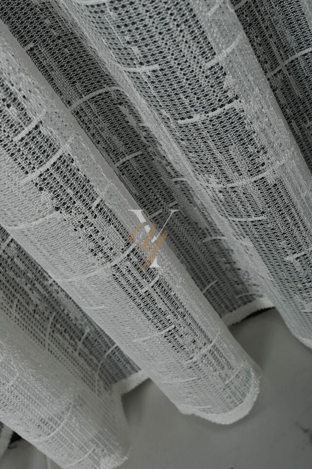 7975-1-75 Tül Perde V-1008 Kemik