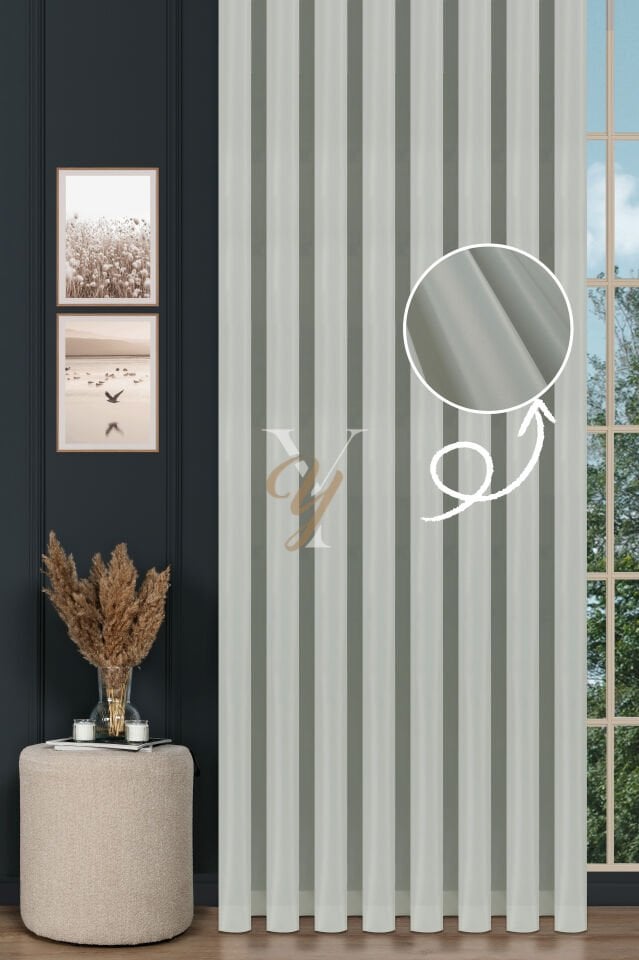 Uzun Güneşlik Perde V-Krem