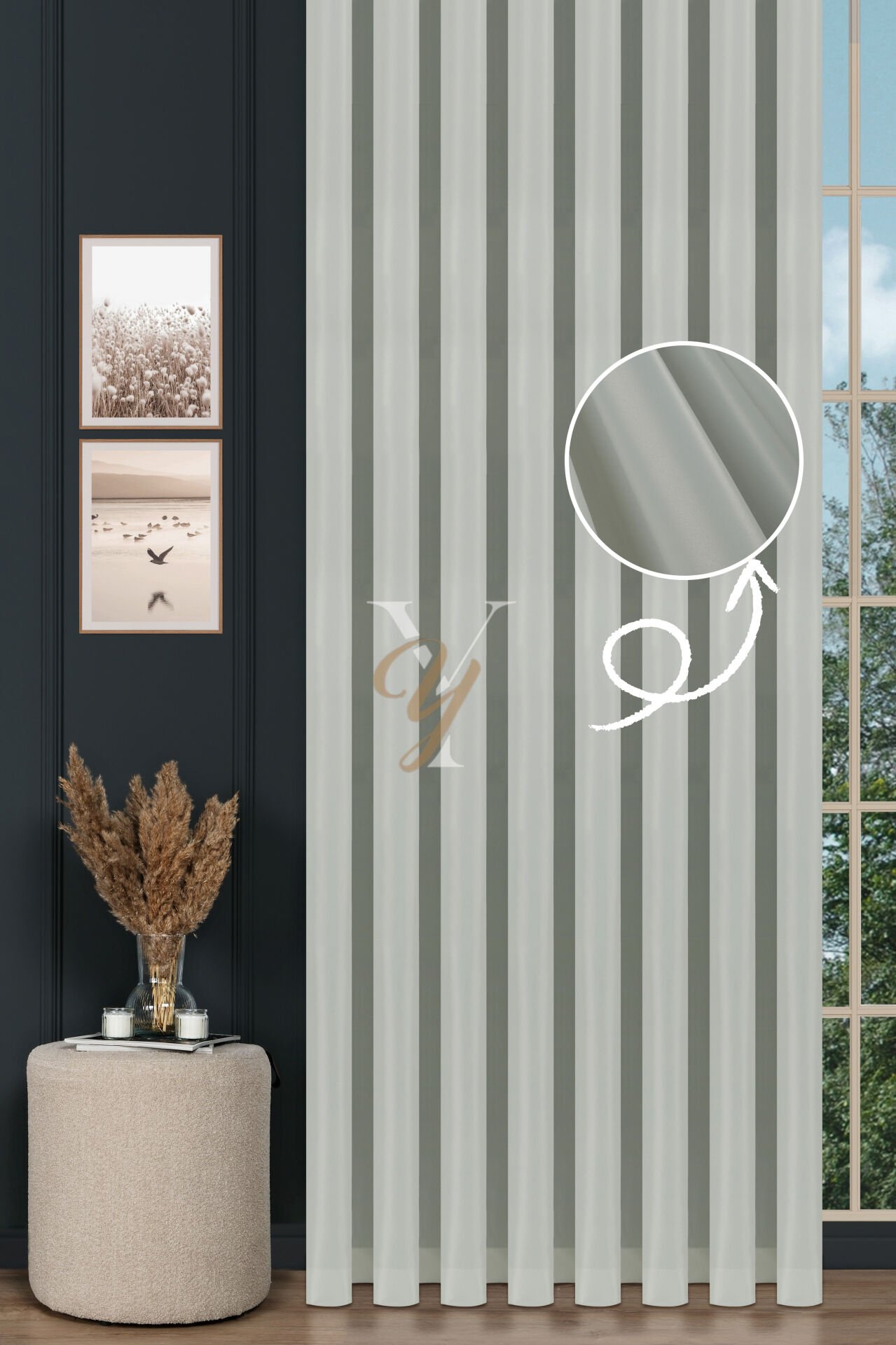 Battal Güneşlik Perde V-Krem