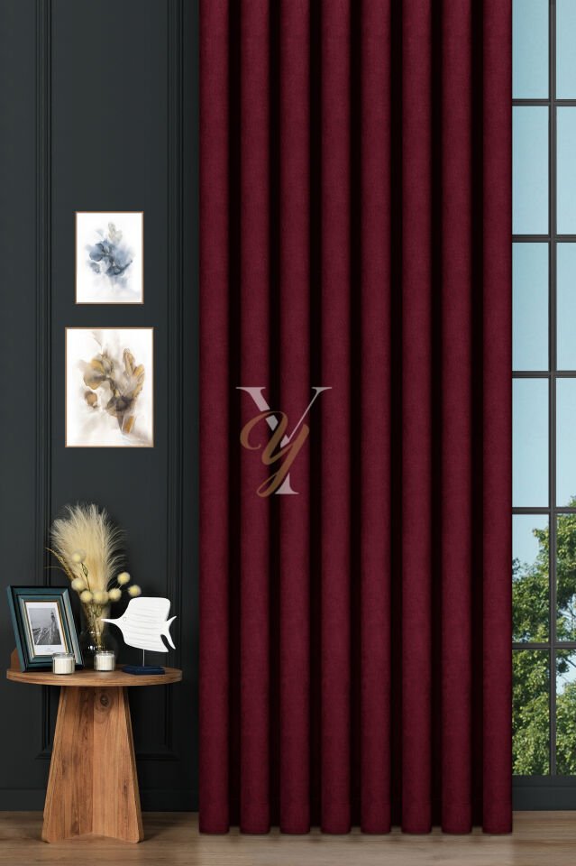 Petek Fon Perde V-1043 Bordo Numune