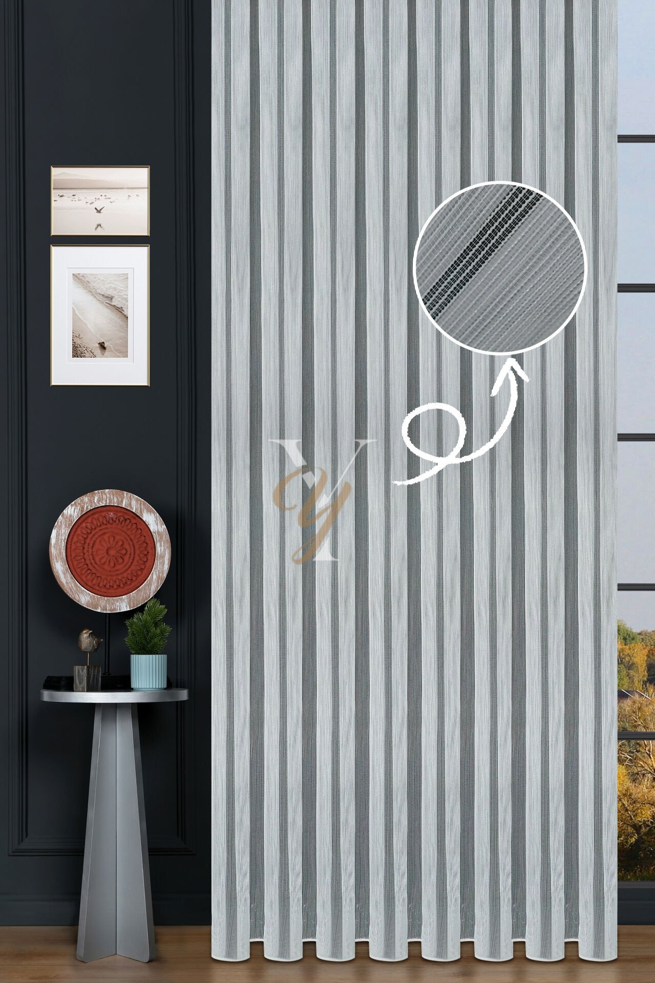 Simli Çelik 5006 Tül Perde V-Sedef