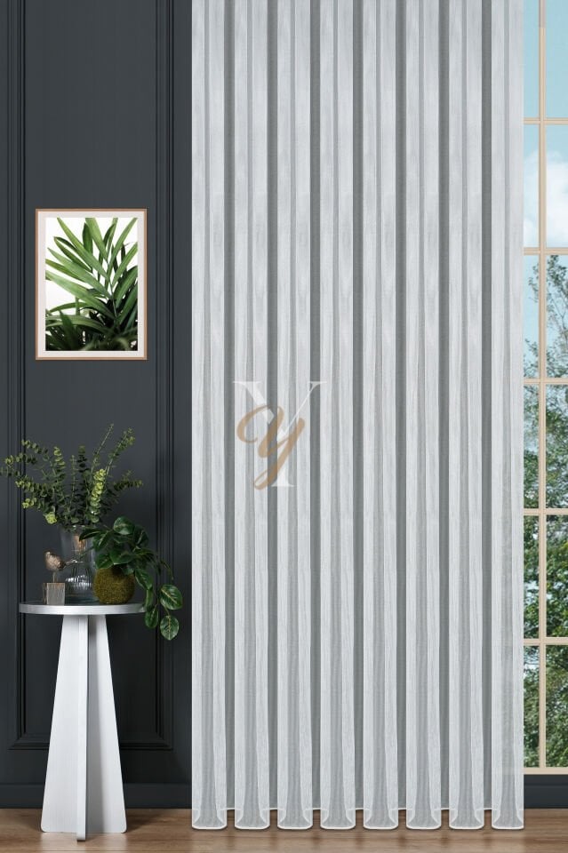 Çelik Tül Perde V-Ekru