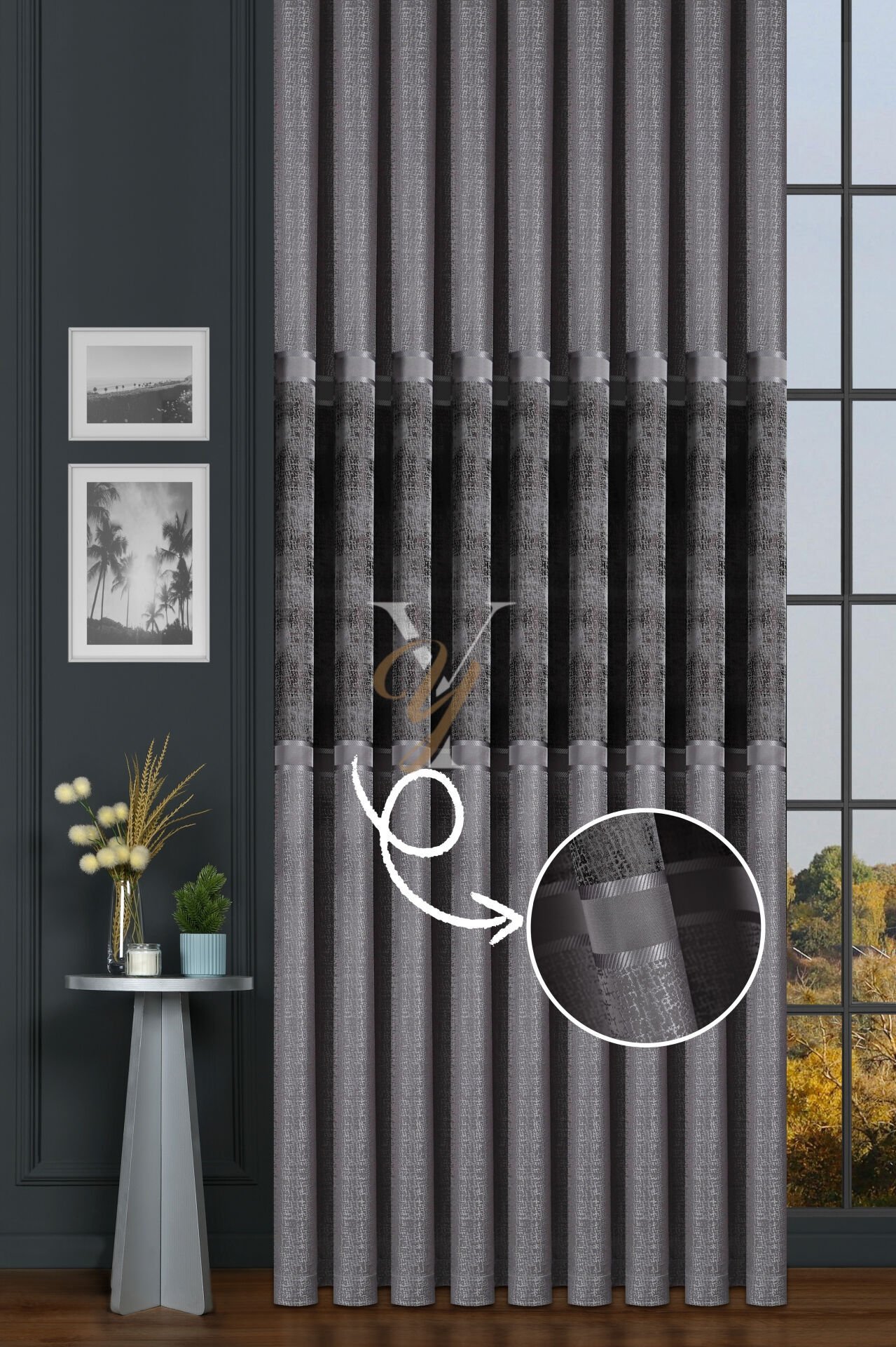 Leonessa Pano Fon Perde V-5402 Gri