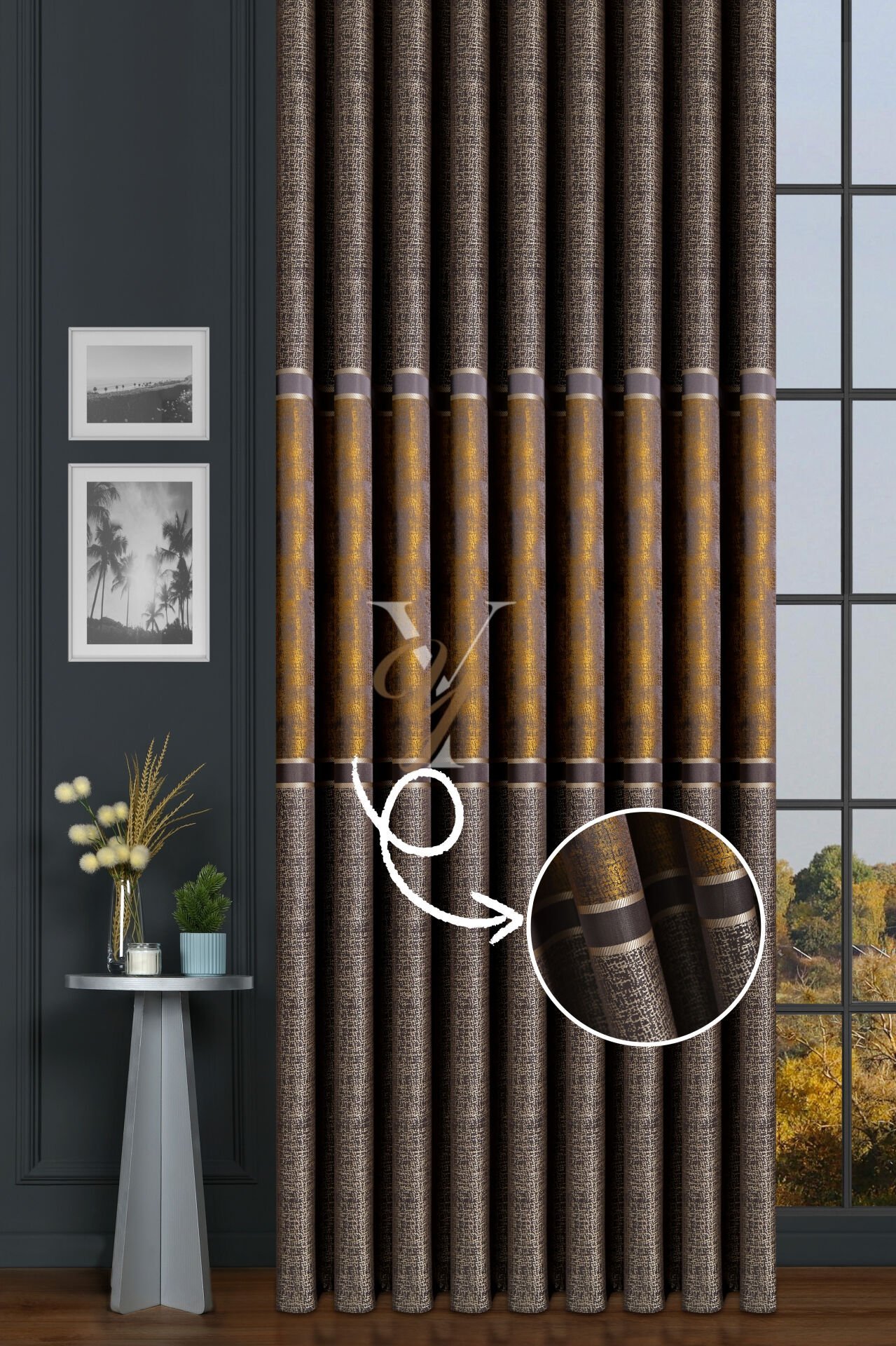 Leonessa Pano Fon Perde V-2505 Sarı