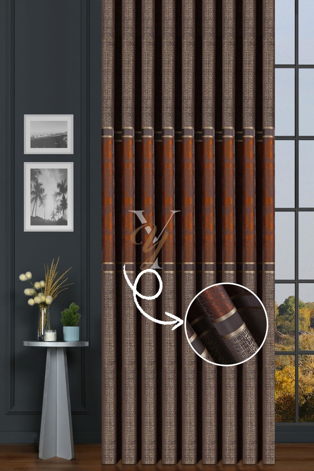 Leonessa Pano Fon Perde V-2506 Kiremit